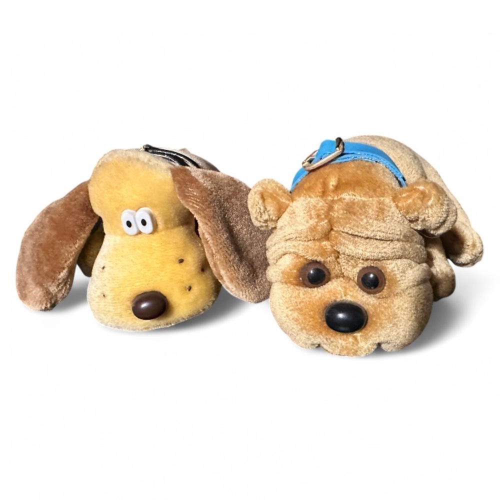Vintage Tara Toy Kennel Kuddlees Kuddles 2 Dogs 5" Plush